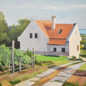 Balatoni szőlőbirtok 02  /festmény reprodukció, vászonkép/