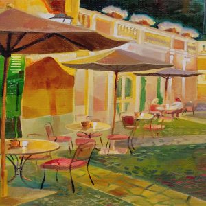 Éjjeli kávéház  /festmény reprodukció, vászonkép/