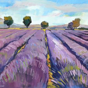 Levendulamező  /festmény reprodukció, vászonkép/