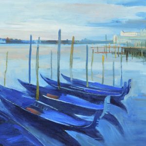 Reggel Velencében  /festmény reprodukció, vászonkép/