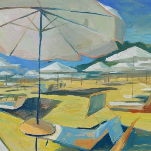 Strand szezon után  /festmény reprodukció, vászonkép/