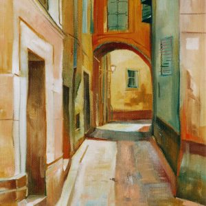 Utcarészlet 2  /festmény reprodukció, vászonkép/